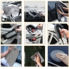 Set 10 Piese pentru Spalat Auto, din Plastic si Microfibra, Perii si Lavete, Model C, Gri