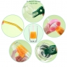 Perie 5 in 1 de Curatat Pahare, Cani, Sticle, cu Maner Lung, Accesorii pentru Spalarea Paielor si Capacelor, Usor de Agatat, 36x