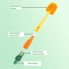 Perie 5 in 1 de Curatat Pahare, Cani, Sticle, cu Maner Lung, Accesorii pentru Spalarea Paielor si Capacelor, Usor de Agatat, 36x