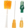 Perie 5 in 1 de Curatat Pahare, Cani, Sticle, cu Maner Lung, Accesorii pentru Spalarea Paielor si Capacelor, Usor de Agatat, 36x
