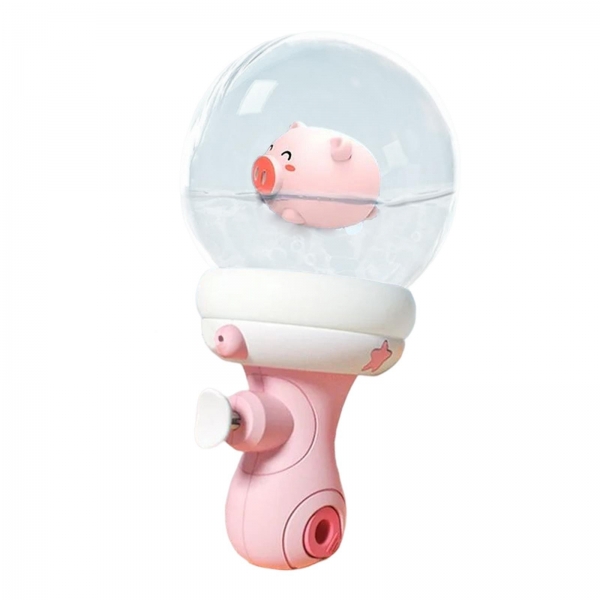 Pistol cu Apa pentru Copii, Multifunctional, Capacitate 300 mL, Model Purcelus, 9x9x17cm, Plastic, Roz