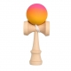 Jucarie Interactiva Kendama, din Lemn, 18 cm, Joc de Indemanare pentru Copii si Adulti, Model Gradient 13, Roz/Portocaliu/Galben