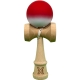 Jucarie Interactiva Kendama X Profesionala, din Lemn cu Bila Cauciucata, 18 cm, Joc de Indemanare pentru Copii si Adulti, Gradient Rosu/Alb
