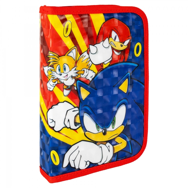 Penar textil scoala, 1 compartiment, Sonic, Multicolor, 20 cm