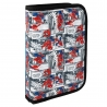 Penar textil scoala, 1 compartiment, Spider-Man, Negru, 20 cm