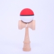Jucarie Interactiva Kendama Profesionala, din Lemn, 18 cm, Joc de Indemanare pentru Copii si Adulti, Model 8 Bicolor Rosu Alb