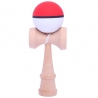 Jucarie Interactiva Kendama Profesionala, din Lemn, 18 cm, Joc de Indemanare pentru Copii si Adulti, Model 8 Bicolor Rosu Alb
