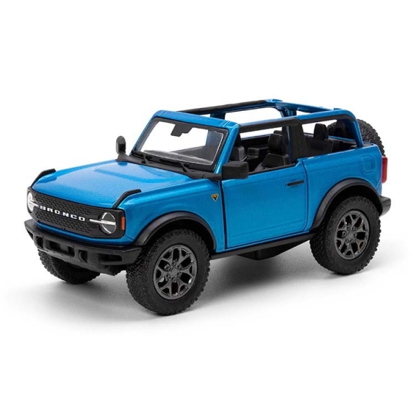 Macheta metalica Ford Bronco 2022, Albastru, 1:34