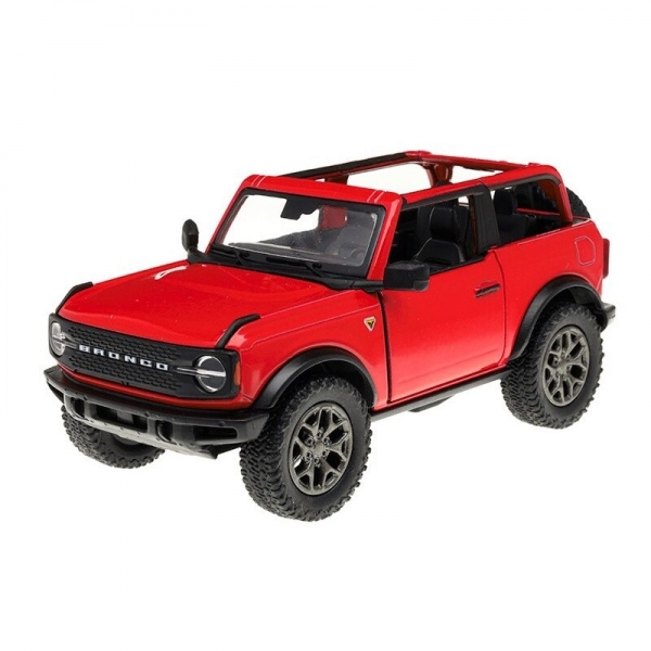 Macheta metalica Ford Bronco 2022, Rosu, 1:34