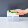 Dozator, Dispenser 2 in 1 pentru Detergent Lichid de Vase sau pentru Obiecte Sanitare cu Suport pentru Burete de Bucatarie ,14 x