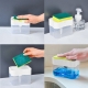 Dozator, Dispenser 2 in 1 pentru Detergent Lichid de Vase sau pentru Obiecte Sanitare cu Suport pentru Burete de Bucatarie ,14 x
