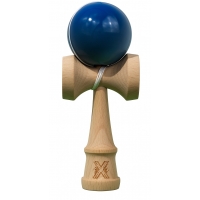 Jucarie Kendama X Originala, Profesionala, Super Sticky din Lemn, 18 cm, Gradient Albastru/Gri/Bleu