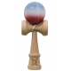 Jucarie Kendama X Originala, Profesionala, Super Sticky din Lemn, 18 cm, Gradient Roz/Alb/Gri