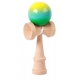 Jucarie Kendama X Originala, Profesionala, Super Sticky din Lemn, 18 cm, Gradient Galben/Albastru deschis/Verde