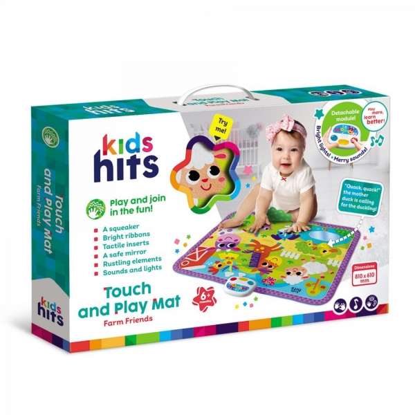 Covoraș senzorial educativ pentru copii - Prieteni la Ferma, Kids Hits