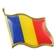Set 12 Insigne Steag Tricolor Romania, Model Brosa cu Ac de Siguranta, 20x20 mm