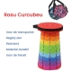 Scaun Telescopic Pliabil pentru Camping si Pescuit, Portabil, Universal, Sustine 150 kg, ABS, Diametru 25 cm, Extensibil, Inaltime 45 cm, Multicolor