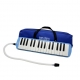 Muzicuta Melodica 32 Clape, din ABS, pentru Incepatori, 45 x 13 x 7 cm, Include Husa si Suflator, Albastru