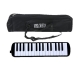 Muzicuta Melodica 32 Clape, din ABS, pentru Incepatori, 45 x 13 x 7 cm, Include Husa si Suflator, Negru