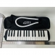 Muzicuta Melodica 32 Clape, din ABS, pentru Incepatori, 45 x 13 x 7 cm, Include Husa si Suflator, Negru