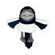 Papusa de Mana pentru Teatru de Papusi, din Plus, 30 cm, Model Pasare, Alb/Negru