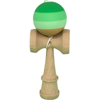 Jucarie Kendama X Originala, Profesionala, din Lemn, Rubber Grip, 18 cm, Verde in 3 Culori