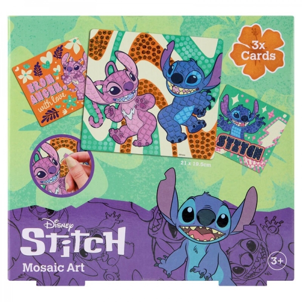 Set 3 Artă Mozaic din Spuma, Disney Stitch, 21 x 19.5 cm
