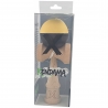 Kendama X Originala, Profesionala, din Lemn, Rubber Grip, 18 cm, Galben/Negru