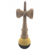 Kendama X Originala, Profesionala, din Lemn, Rubber Grip, 18 cm, Galben/Negru
