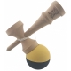 Kendama X Originala, Profesionala, din Lemn, Rubber Grip, 18 cm, Galben/Negru
