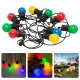 Ghirlanda Luminoasa,  fara Transformator, 10 m, 20 LED-uri Model Bulb, Interconectabila, IP65, Multicolor