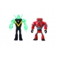 BEN 10 - Set 2 mini figurine Cap de Diamant si Overflow - 5 cm