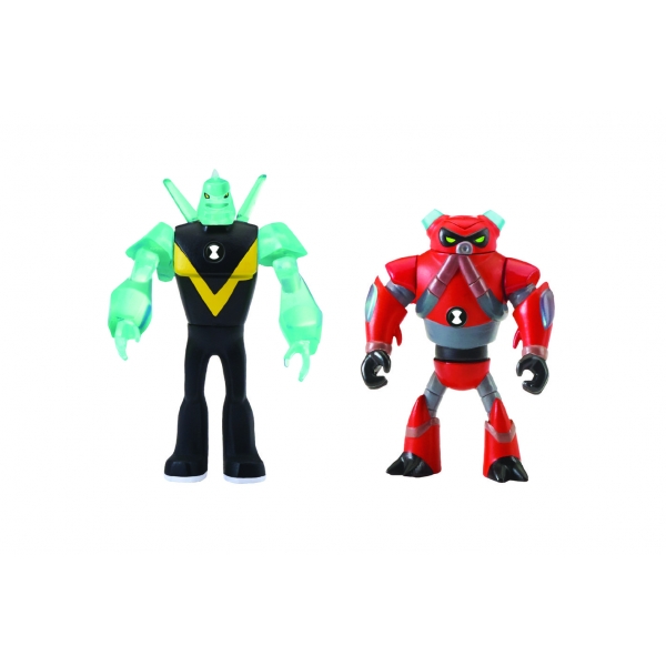 BEN 10 - Set 2 mini figurine Cap de Diamant si Overflow - 5 cm