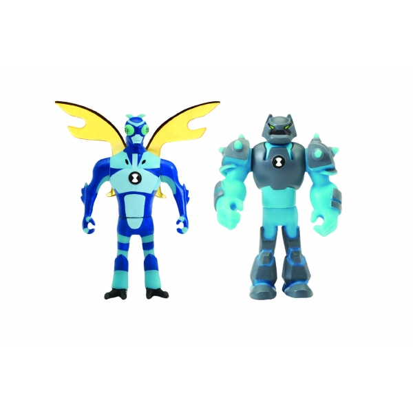 BEN 10 - Set 2 mini figurine Stinkfly si Shock Rock - 5 cm
