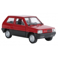 Macheta metalica Welly Fiat Panda, Rosu, 11 cm