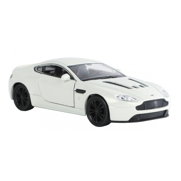 Macheta metalica Welly Aston Martin Vantage, Alb,  12 cm
