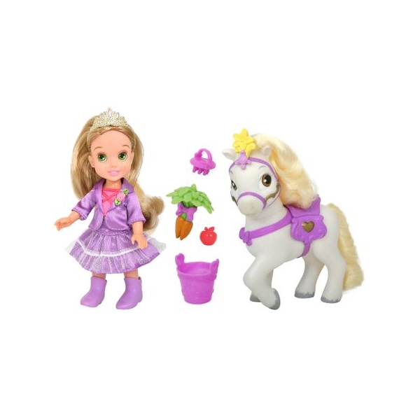 Papusa Disney Rapunzel si ponei, 15 cm