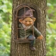 Decoratiune pentru Gradina, Model Elf pentru Pom, Statuie pentru Gradina din Rasina, Decor pentru Gradina, Elf, 14.5 x 8 x 15 cm