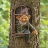 Decoratiune pentru Gradina, Model Elf pentru Pom, Statuie pentru Gradina din Rasina, Decor pentru Gradina, Elf, 14.5 x 8 x 15 cm