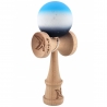 Kendama X Originala, Profesionala, Big Cups V2, Rubber Grip cu Cupe Mari, Rulment Metalic cu Ata 55 cm, Gradient Albastru/Alb/Vi