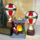 Decoratiune de Craciun tip Balon cu Aer Cald, Balon cu Om de Zapada, din Rasina, Model Balon cu Aer Cald si Om de Zapada Ilumina
