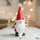 Ornament de Craciun din Rasina pentru Decor, Model Spiridus, Decoratiune de Birou pentru Craciun, 14.5 x 7 x 5 cm, Rosu Alb
