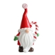 Ornament de Craciun din Rasina pentru Decor, Model Spiridus, Decoratiune de Birou pentru Craciun, 14.5 x 7 x 5 cm, Rosu Alb