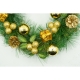 Coronita de Craciun pentru usa, Verde/Auriu, 35 cm, PVC, Artificiala, Decorata, Interior/Exterior