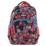 Ghiozdan Fashion Mesco 16 ''-  Urban , Flowers Pink