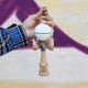 Husa pentru Kendama, Husa de Depozitare pentru Kendama, din PVC rezistent, Catarama cu Agatare pentru Transportare, Forma Breloc 8, 12 x 6 cm, Magic Multicolor