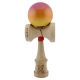 Kendama X Originala, Profesionala, Big Cups V2, Super Sticky Cupe Mari, Rulment Metalic cu Ata 55 cm, Roz/Portocaliu/Galben
