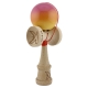 Kendama X Originala, Profesionala, Big Cups V2, Super Sticky Cupe Mari, Rulment Metalic cu Ata 55 cm, Roz/Portocaliu/Galben