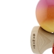 Kendama X Originala, Profesionala, Big Cups V2, Super Sticky Cupe Mari, Rulment Metalic cu Ata 55 cm, Roz/Portocaliu/Galben