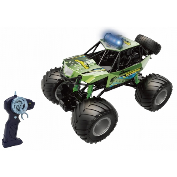 Masinuta cu Telecomanda pentru Copii, Big Foot, Verde, 1/10